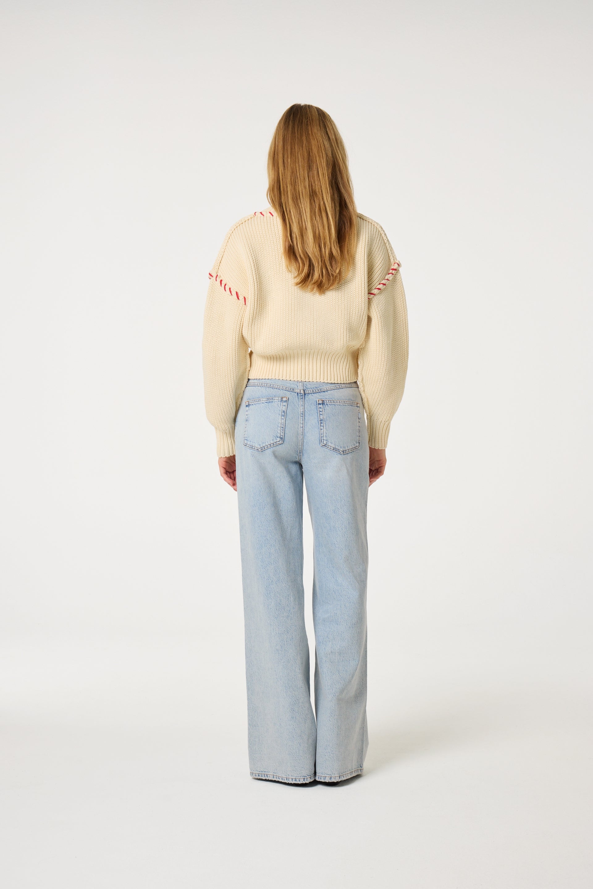 Alex Wide Leg Jeans | Faded Light Blue