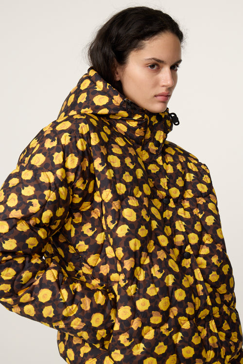 Prisca Puffer | Yellow/Brown