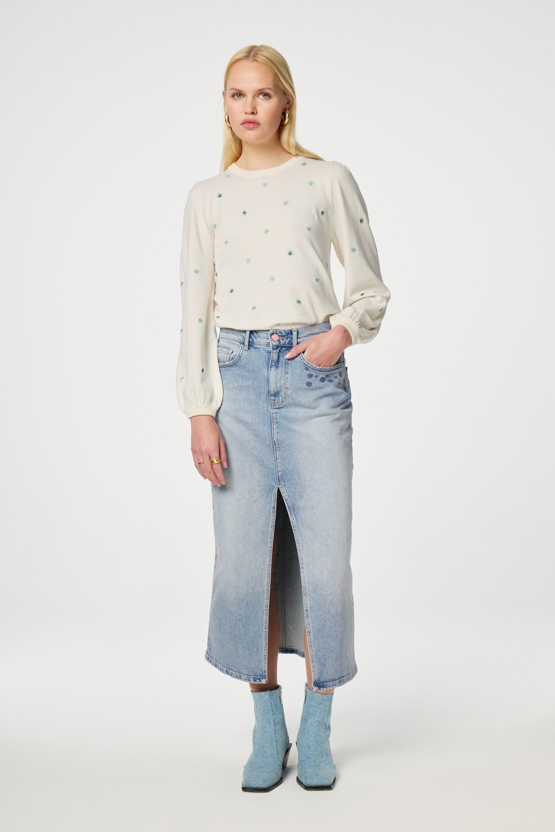 Hilly Multi Pullover | Cosy White