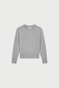 Lidi Rhinestone Pullover | Grey Melange