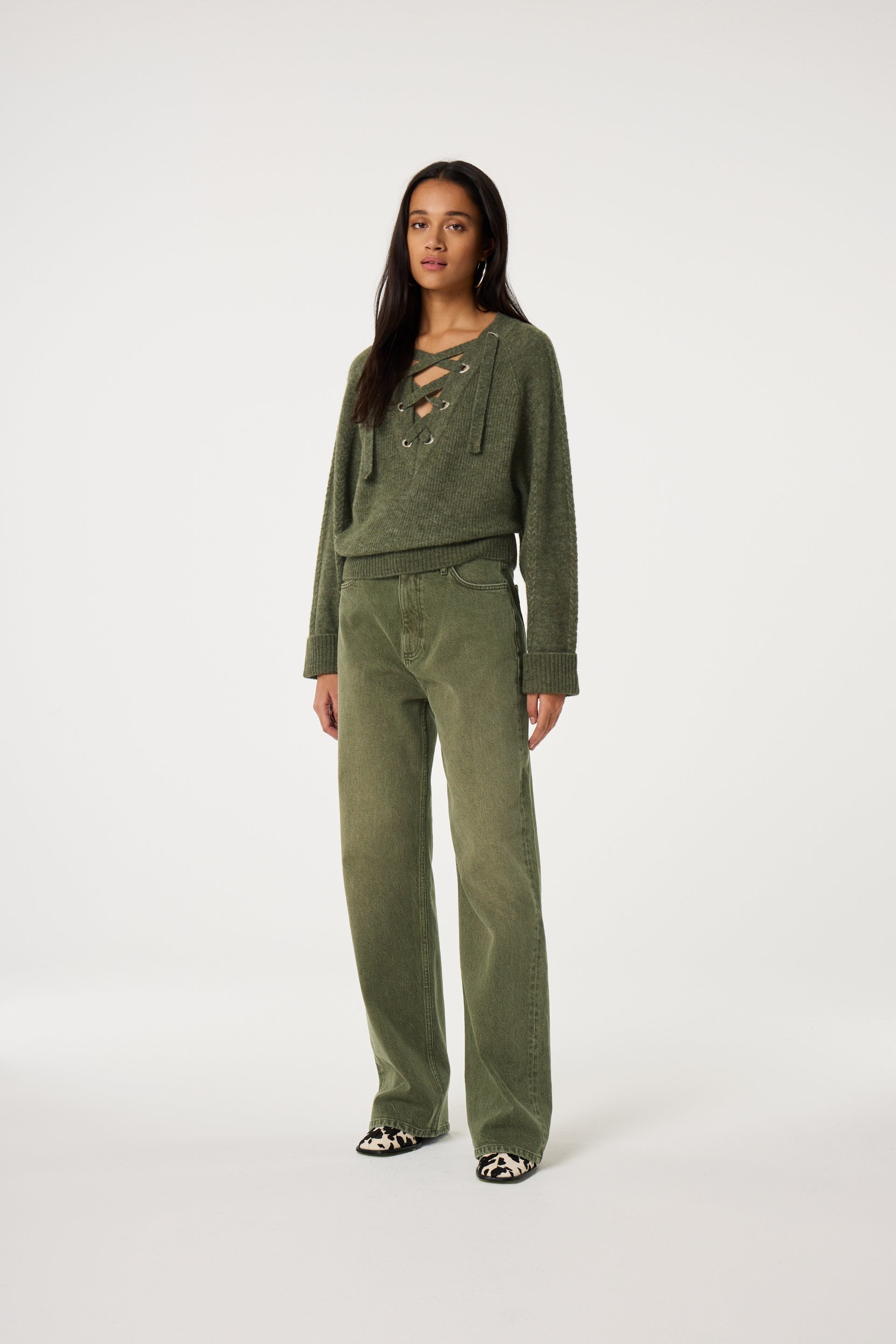 Liseth Pullover | Olive Melange