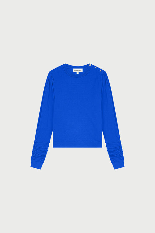 Molly Scrunch Pullover | Cobalt