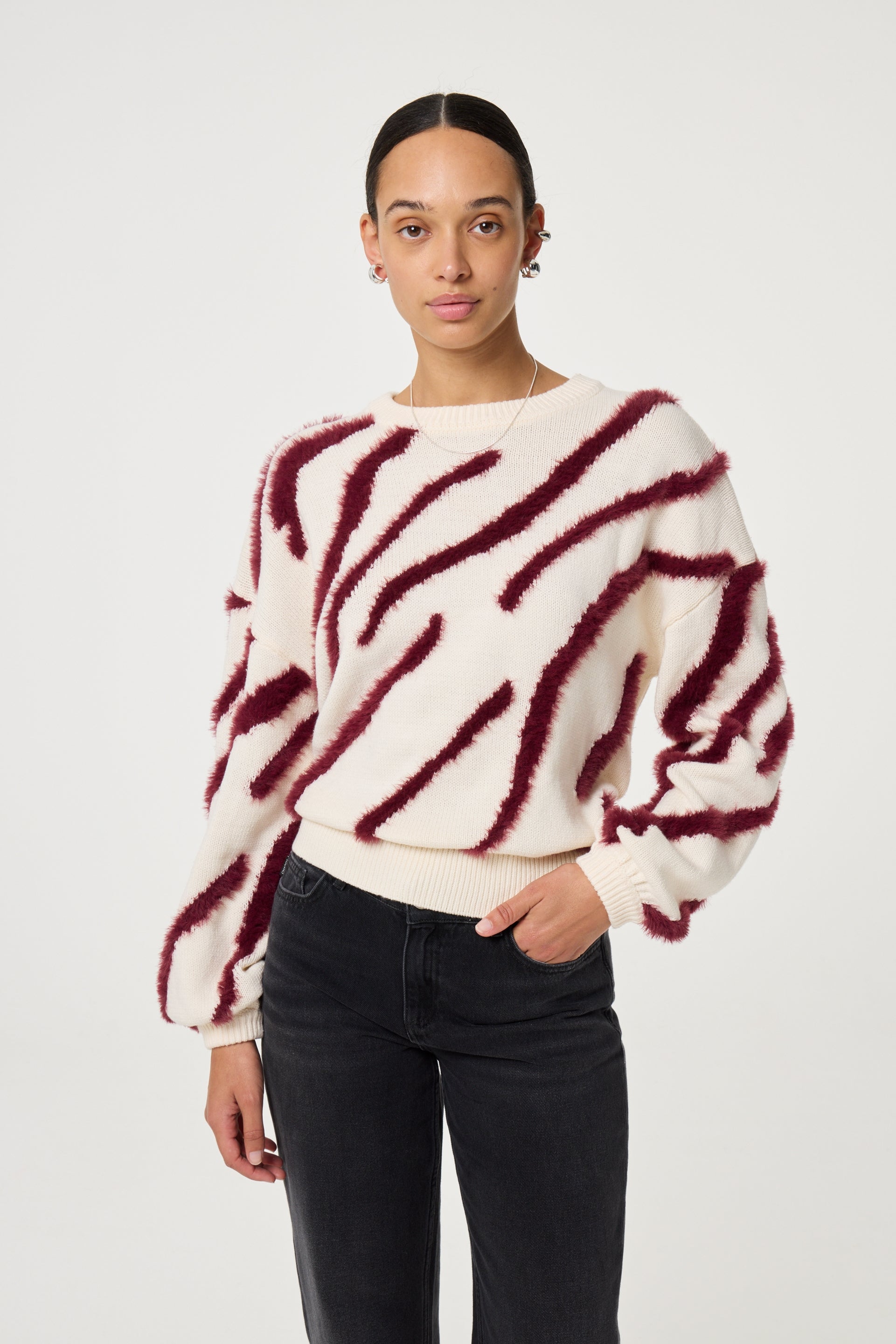 Zebra Pullover | Cosy White