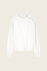 Molly Cuff Pullover | Cosy White