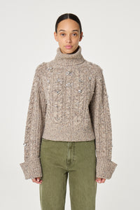 Jules Pullover | Dark Oatmeal Melange