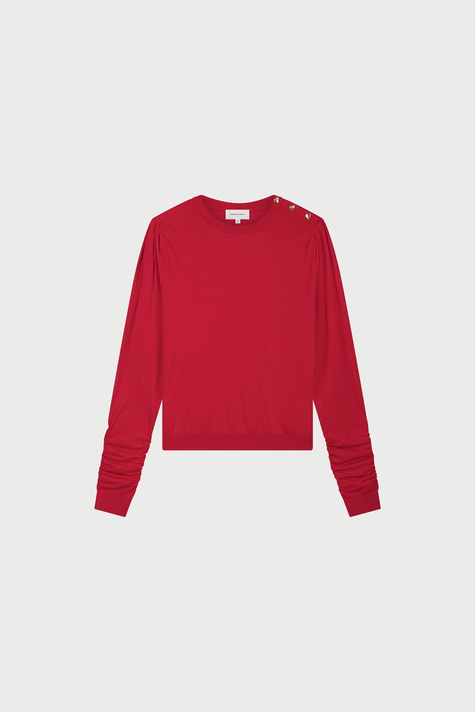 Molly Scrunch Pullover | Disco Red