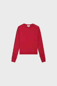 Molly Scrunch Pullover | Disco Red