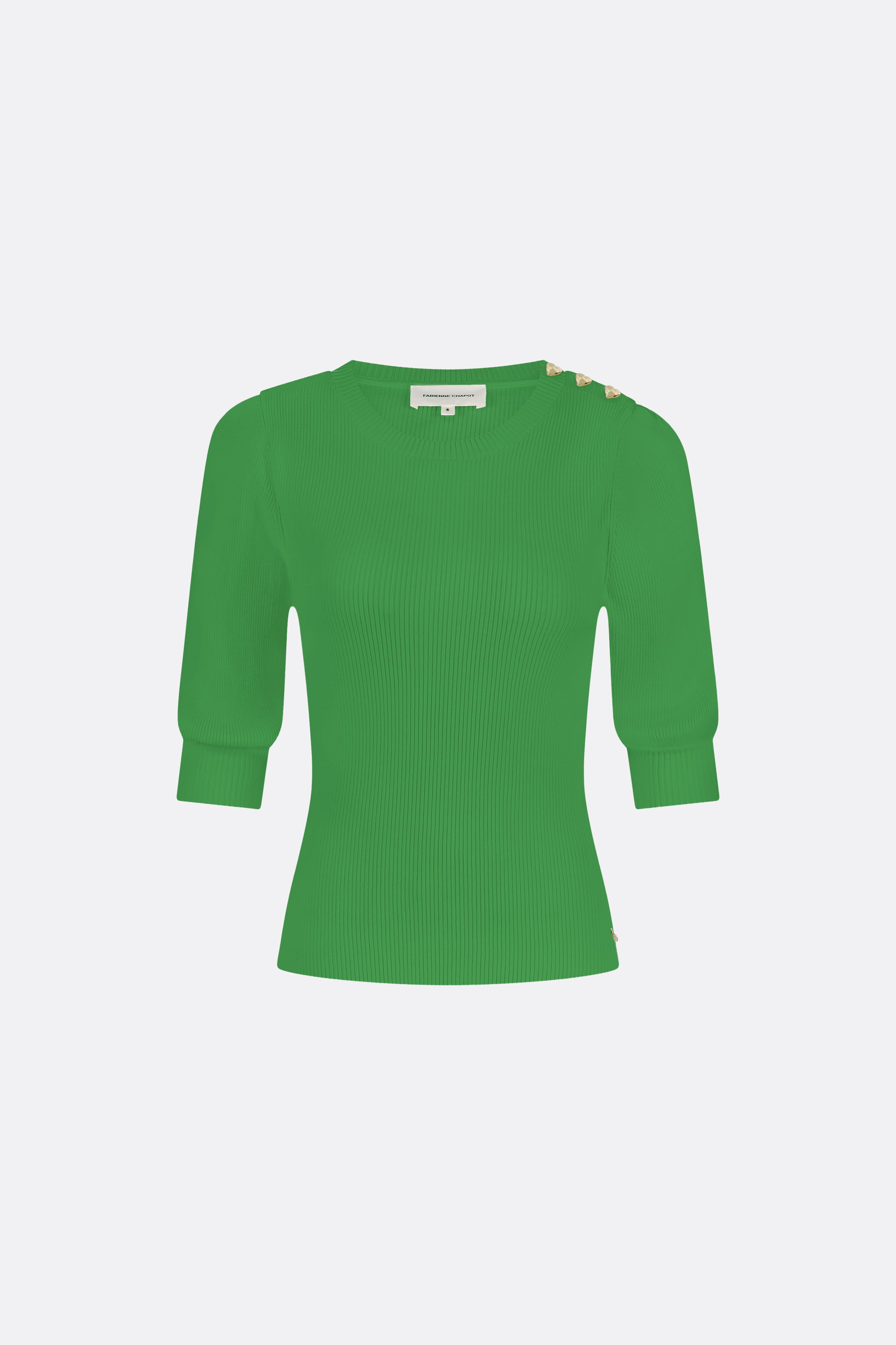 Lillian Short Sleeve Pullover | Green Apple