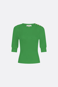 Lillian Short Sleeve Pullover | Green Apple