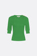 Lillian Short Sleeve Pullover | Green Apple
