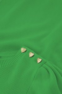 Lillian Short Sleeve Pullover | Green Apple