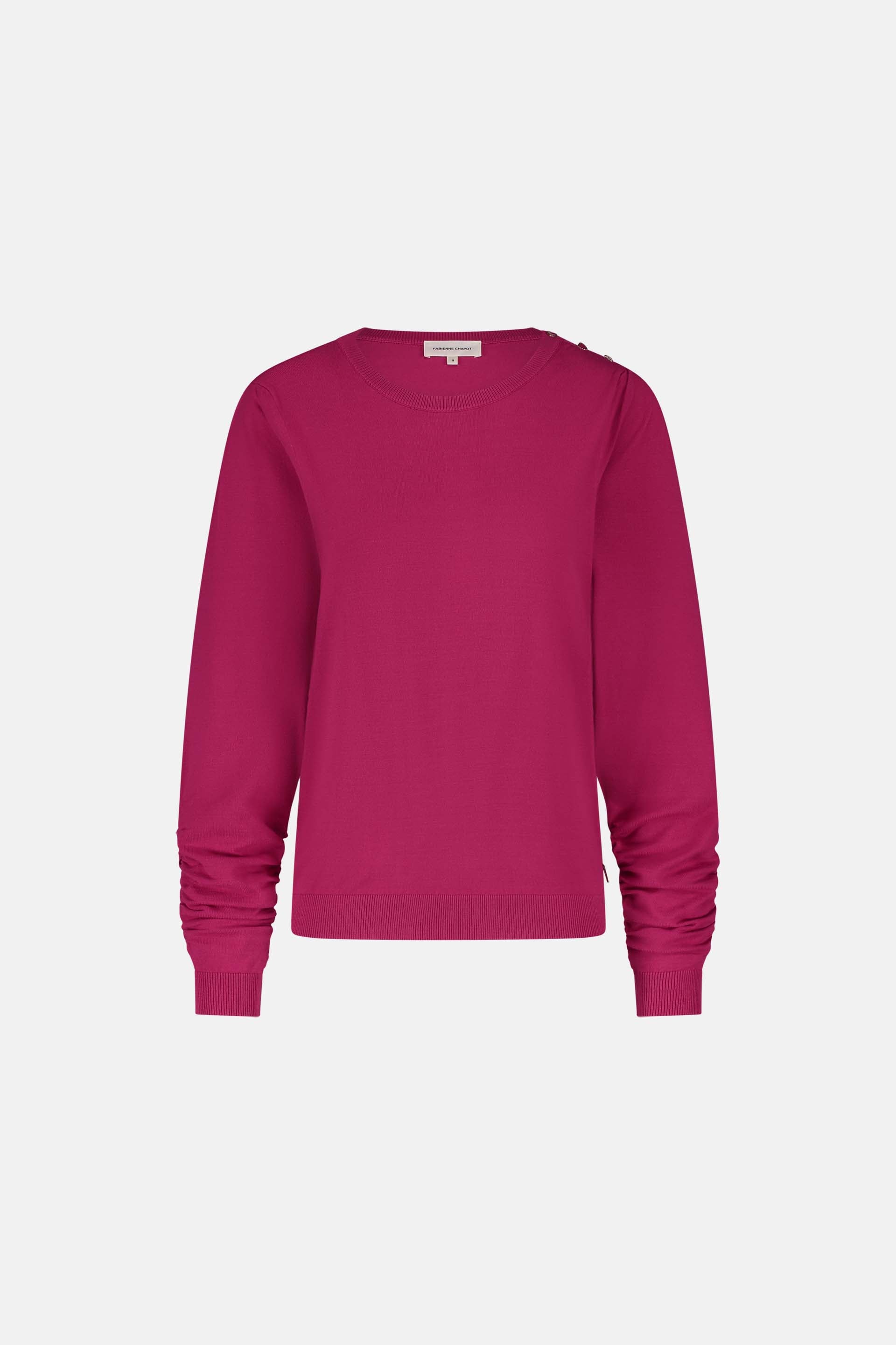 Molly Scrunch Pullover | Spicy Pink