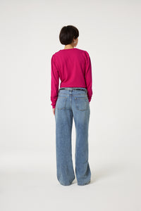 Molly Scrunch Pullover | Spicy Pink