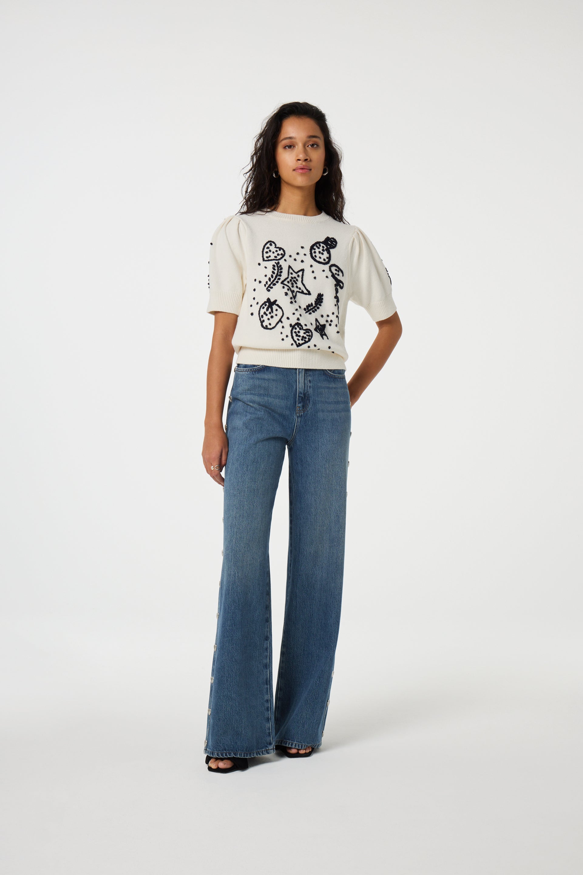 Edo Short Sleeve Pullover | Cosy White