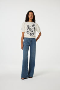 Edo Short Sleeve Pullover | Cosy White