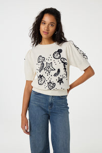 Edo Short Sleeve Pullover | Cosy White