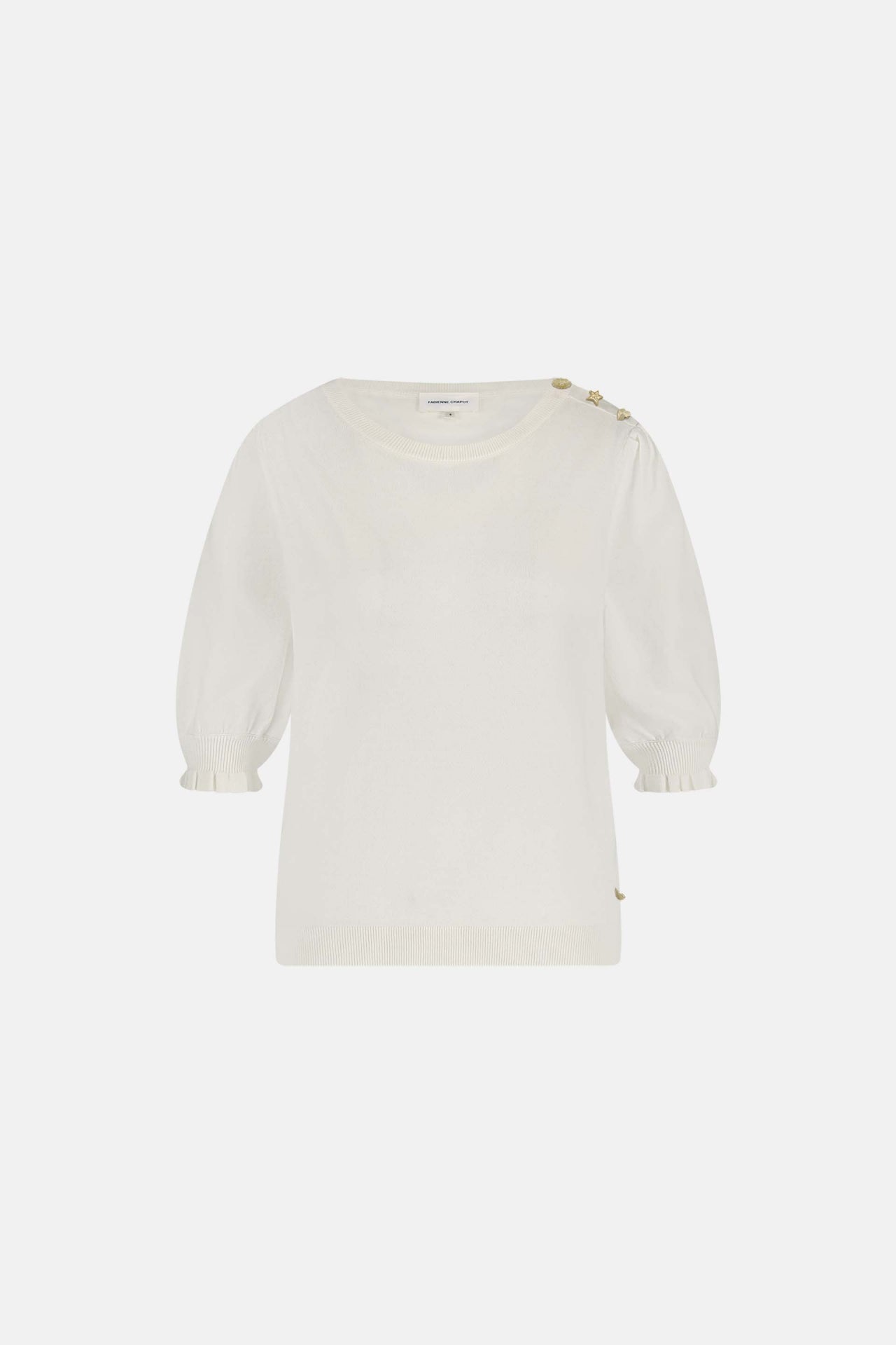 Molly Short Sleeve Pullover | Cosy White