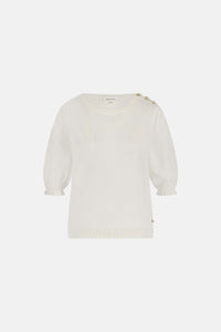 Molly Short Sleeve Pullover | Cosy White