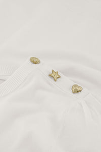 Molly Short Sleeve Pullover | Cosy White