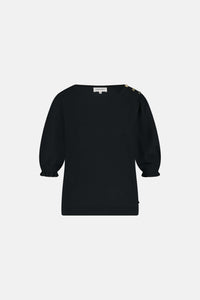 Molly Short Sleeve Pullover | Black
