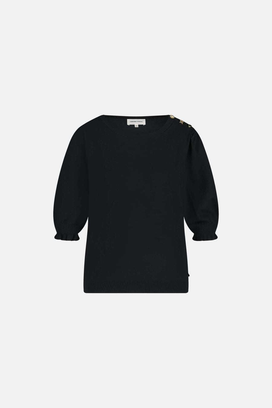 Molly Short Sleeve Pullover | Black