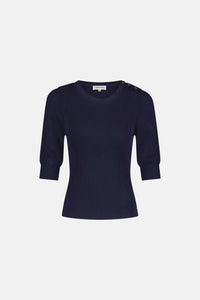 Lillian Short Sleeve Pullover | After Midnight Blue