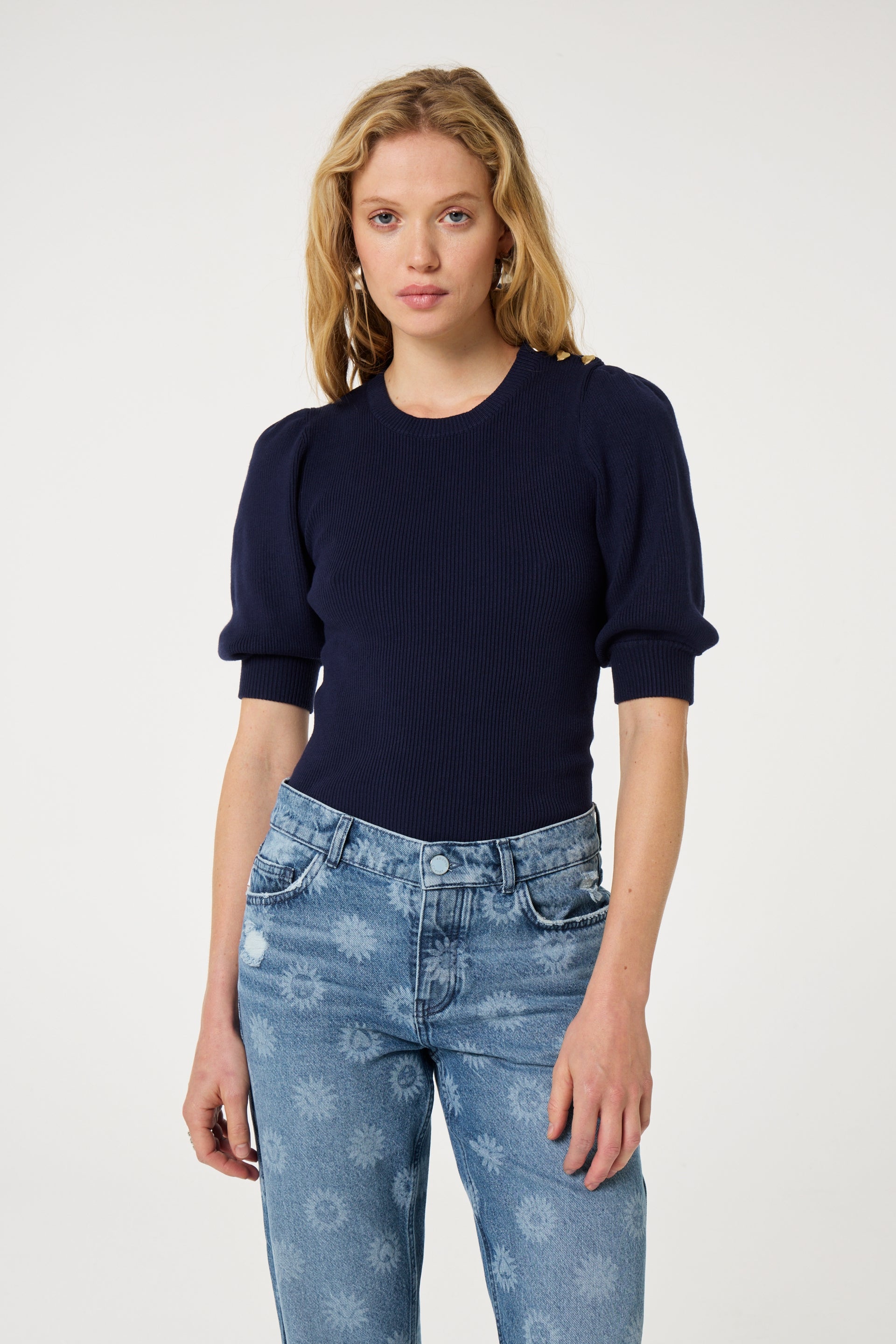 Lillian Short Sleeve Pullover | After Midnight Blue