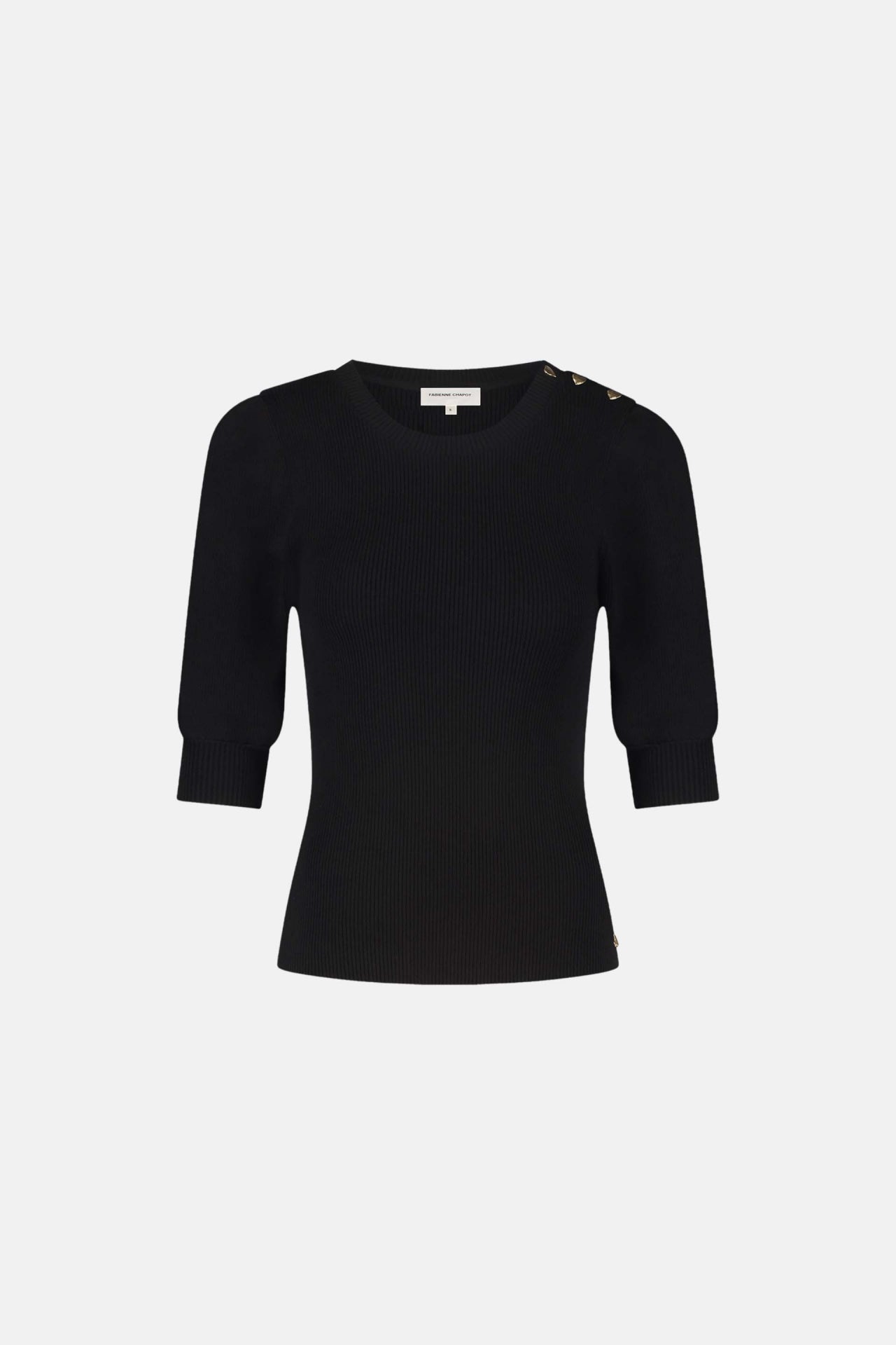 Lillian Short Sleeve Pullover | Black