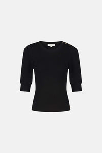 Lillian Short Sleeve Pullover | Black
