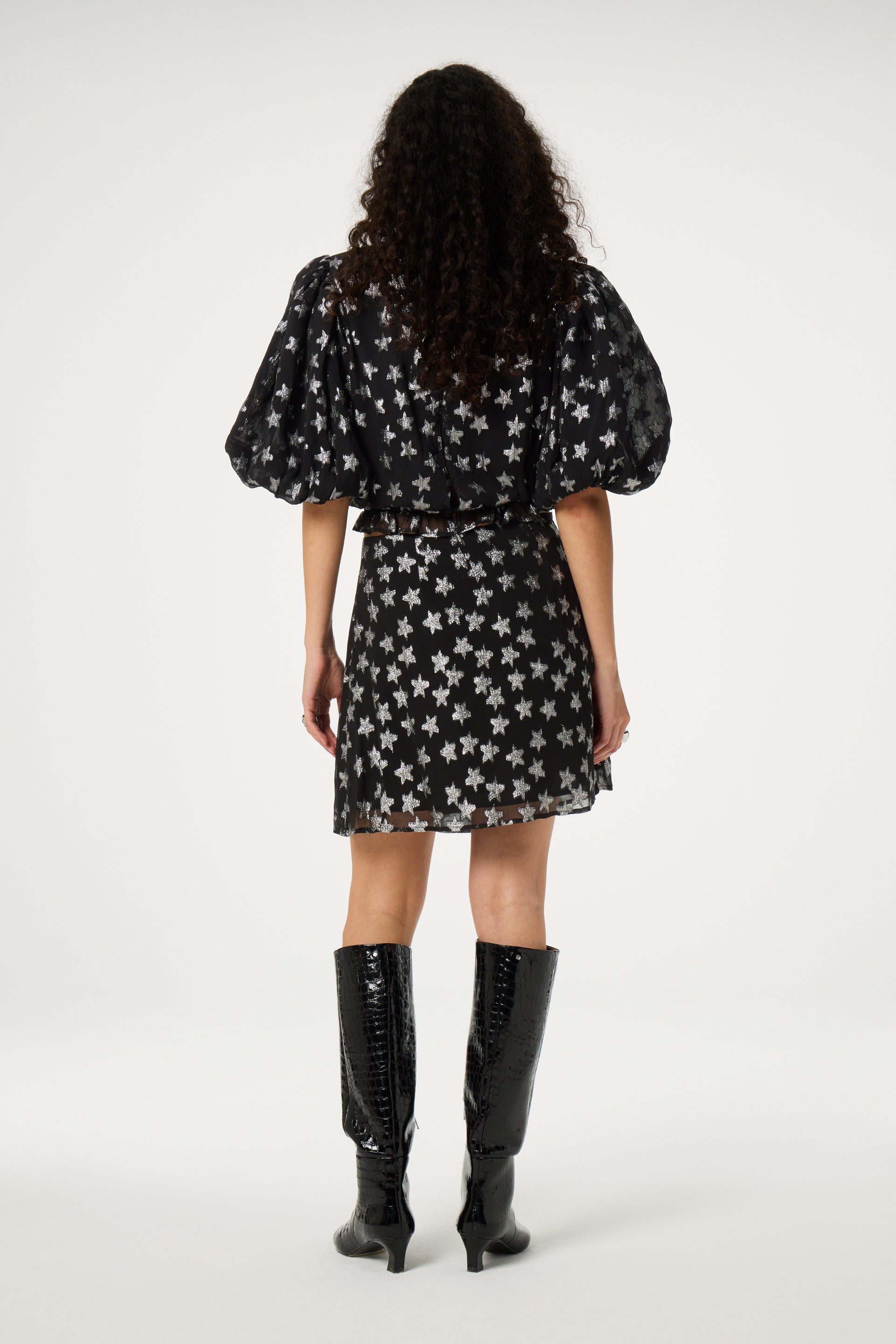 Lila Short Skirt | Black/Silver