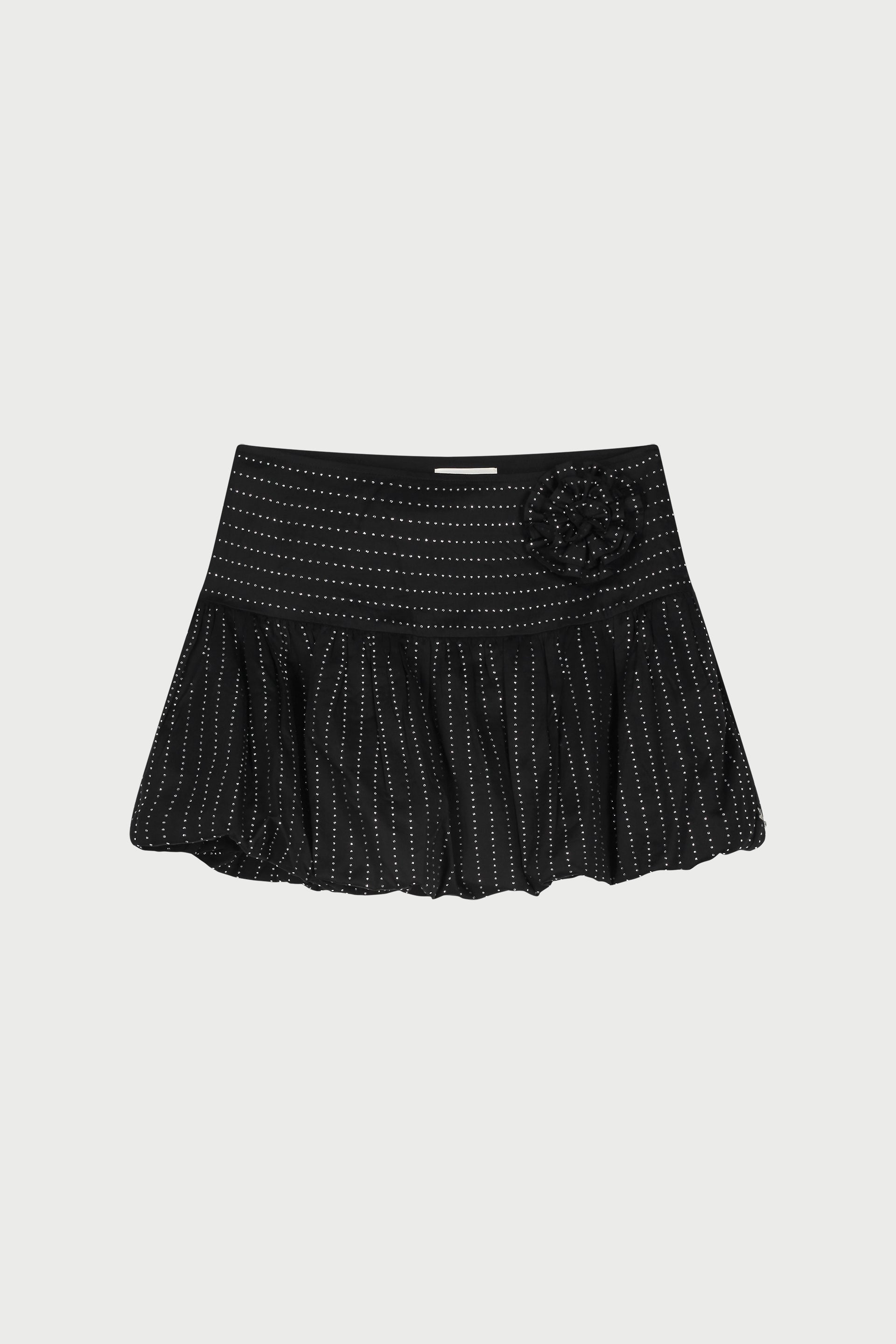 Boba Rhinestone Skirt | Black