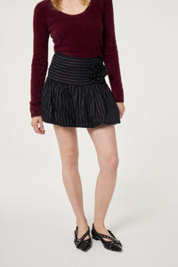 Boba Rhinestone Skirt | Black