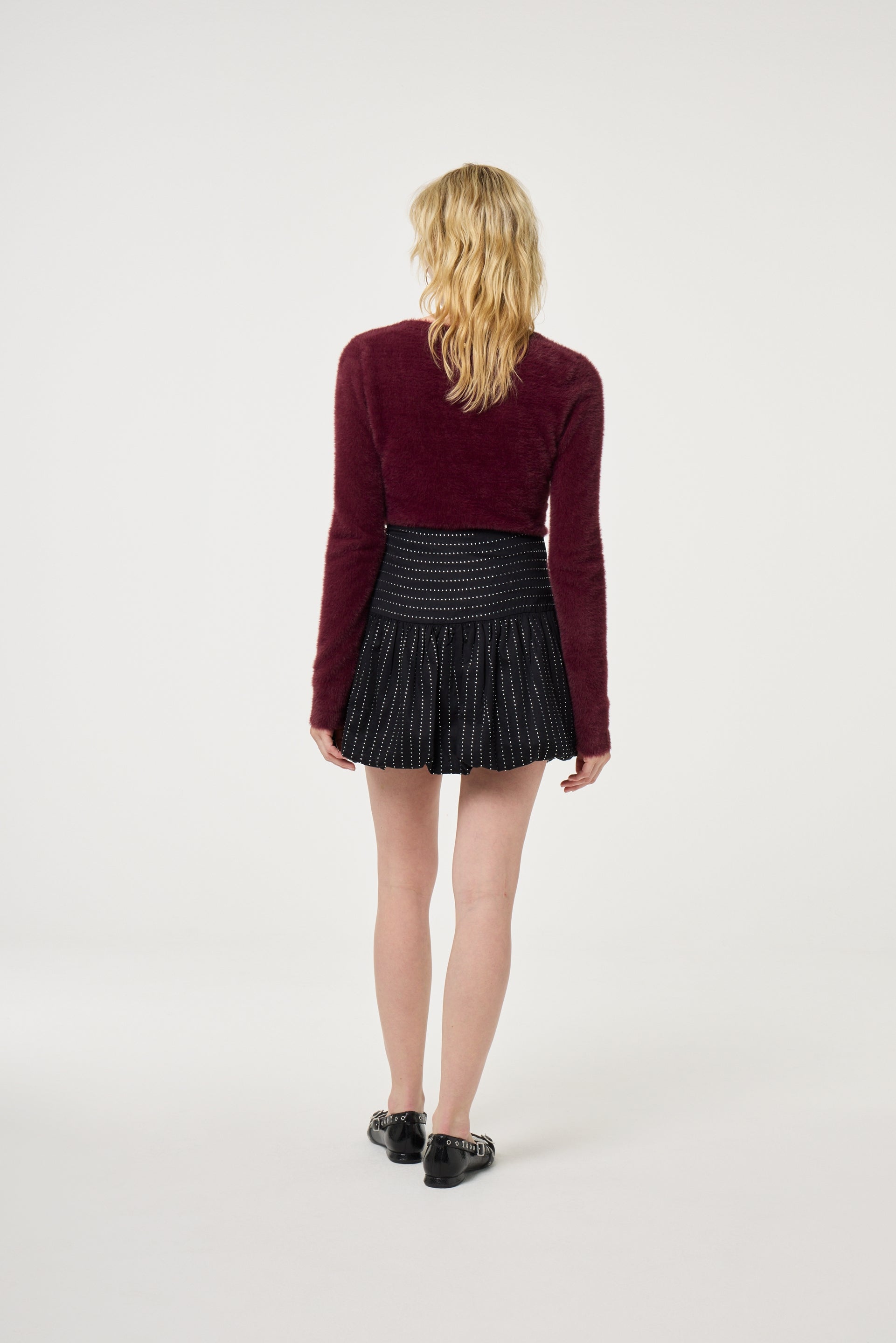 Boba Rhinestone Skirt | Black