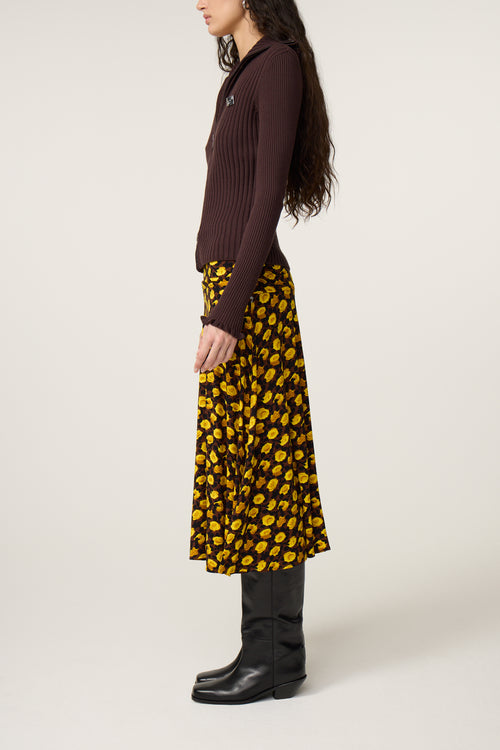 Rosi Skirt | Yellow/Brown