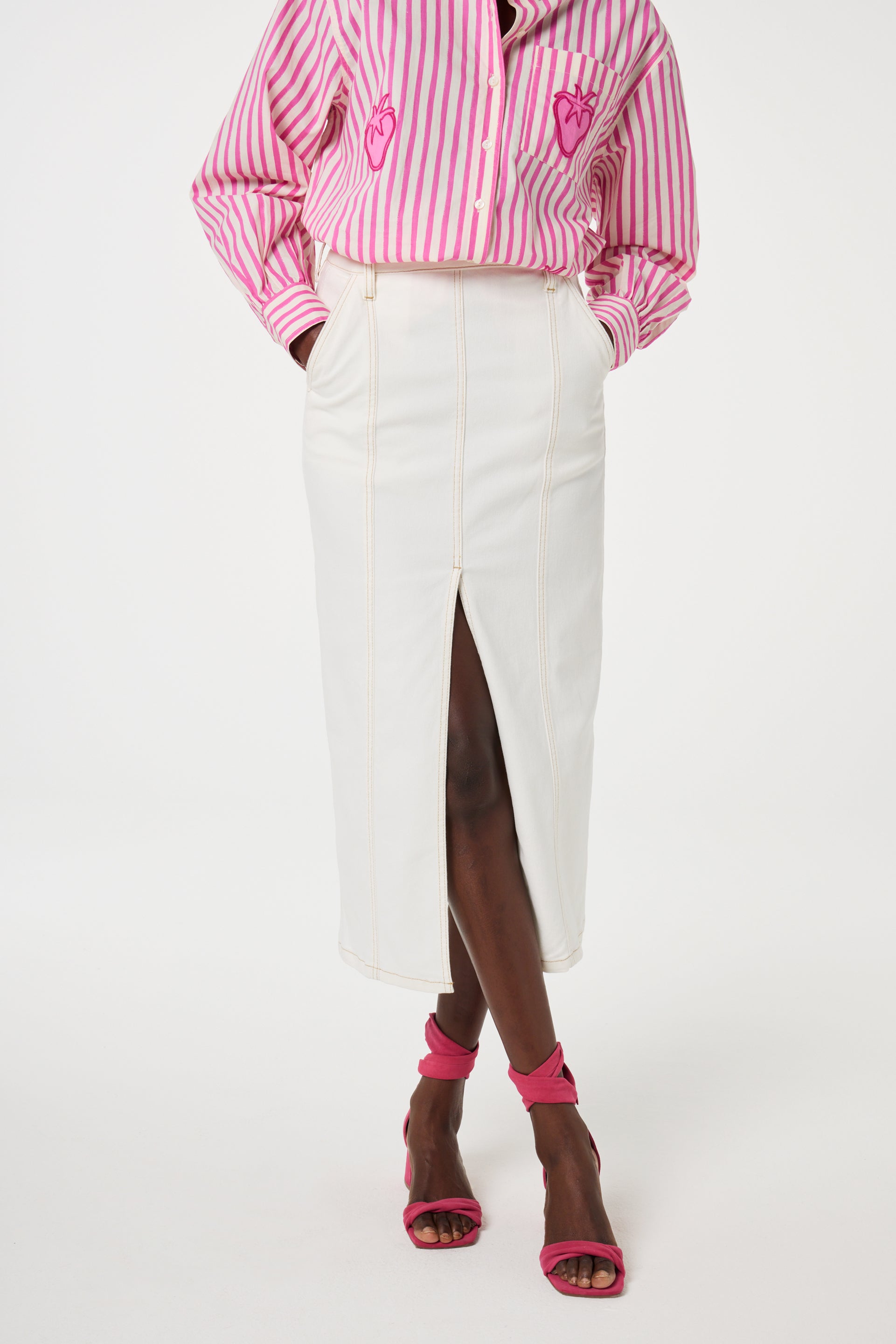 Dominique Skirt | Cosy White
