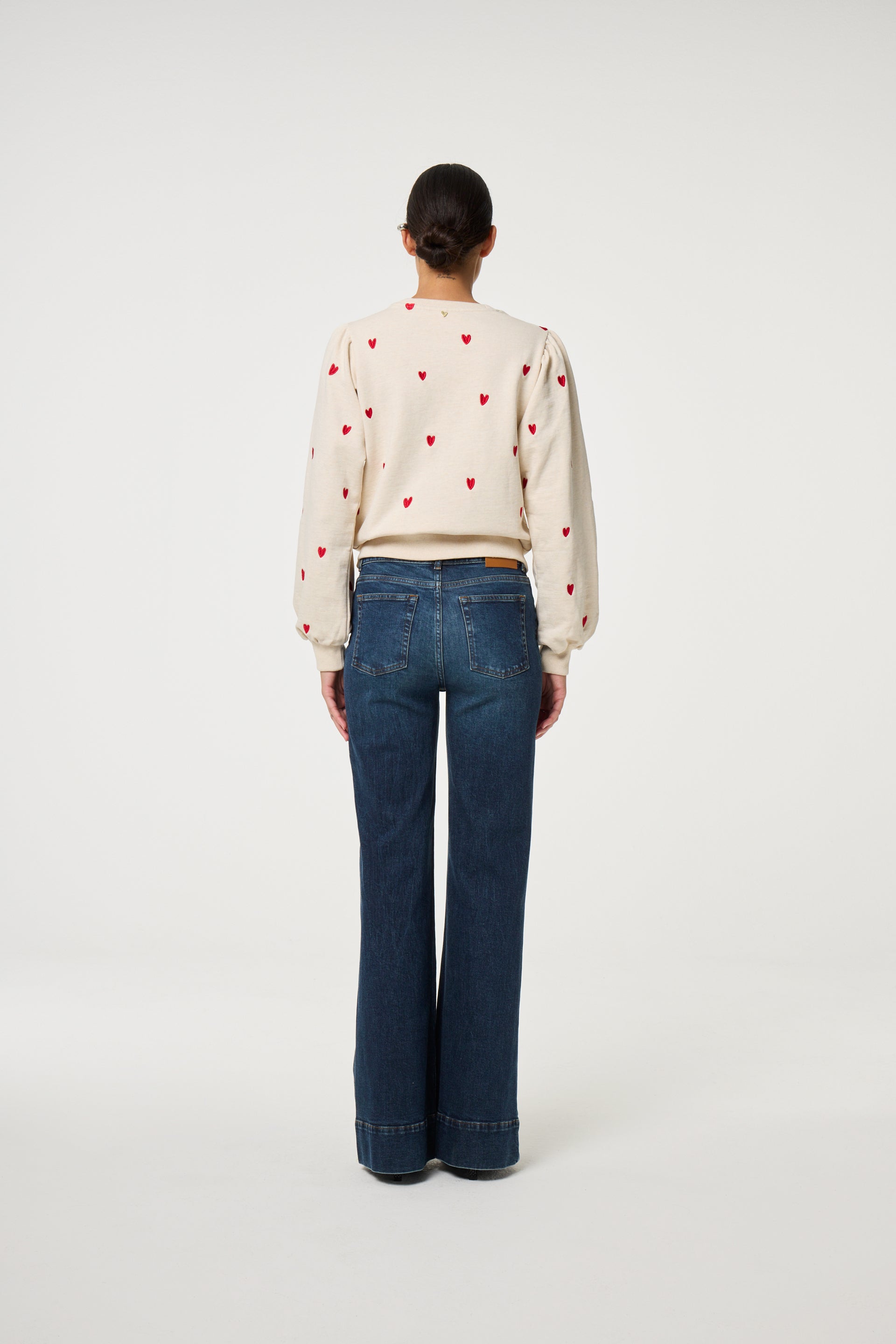 Dina Sweater | Oatmeal / Disco Red