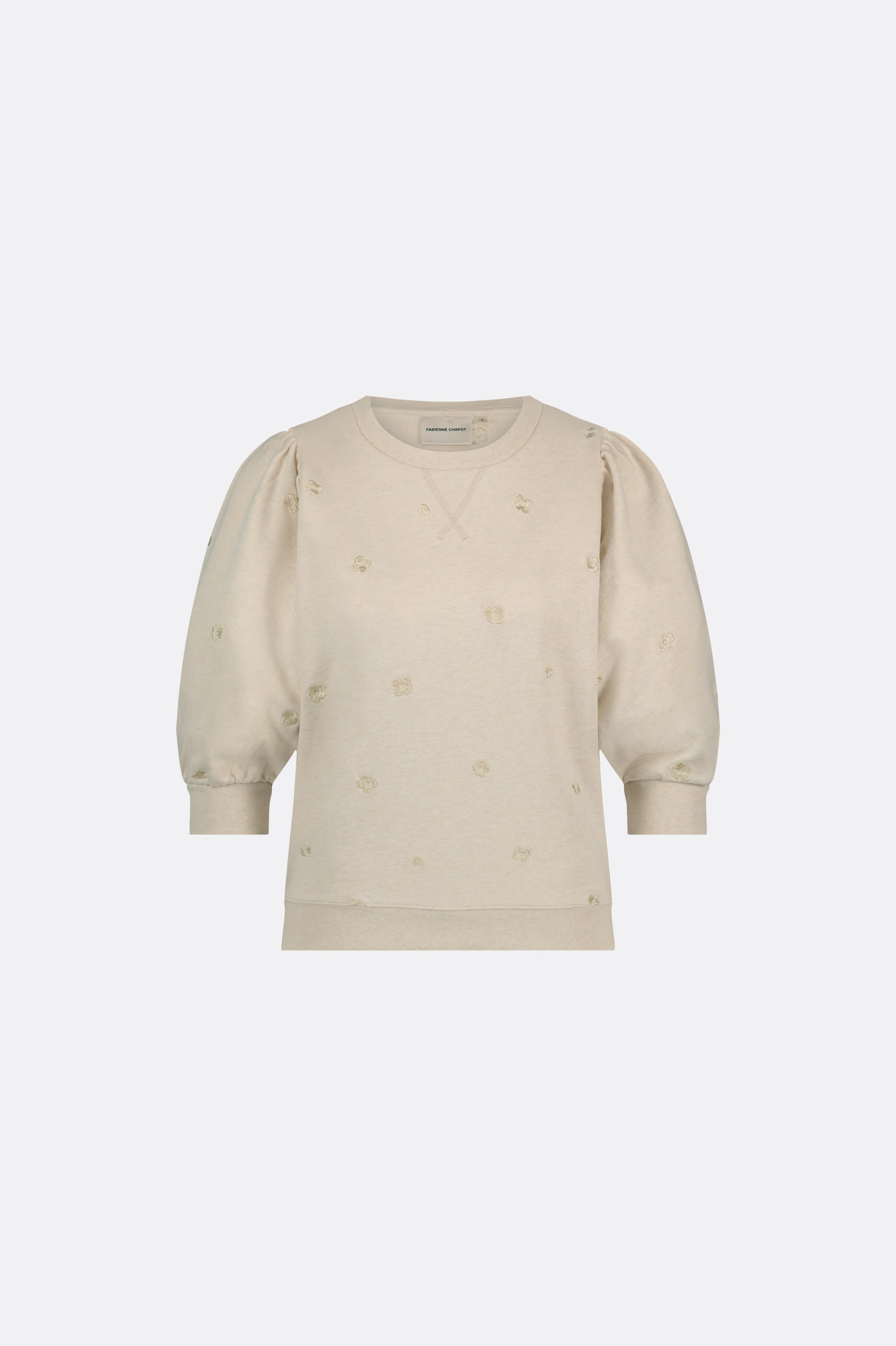 Jana SS Sweater | Oatmeal/Purple