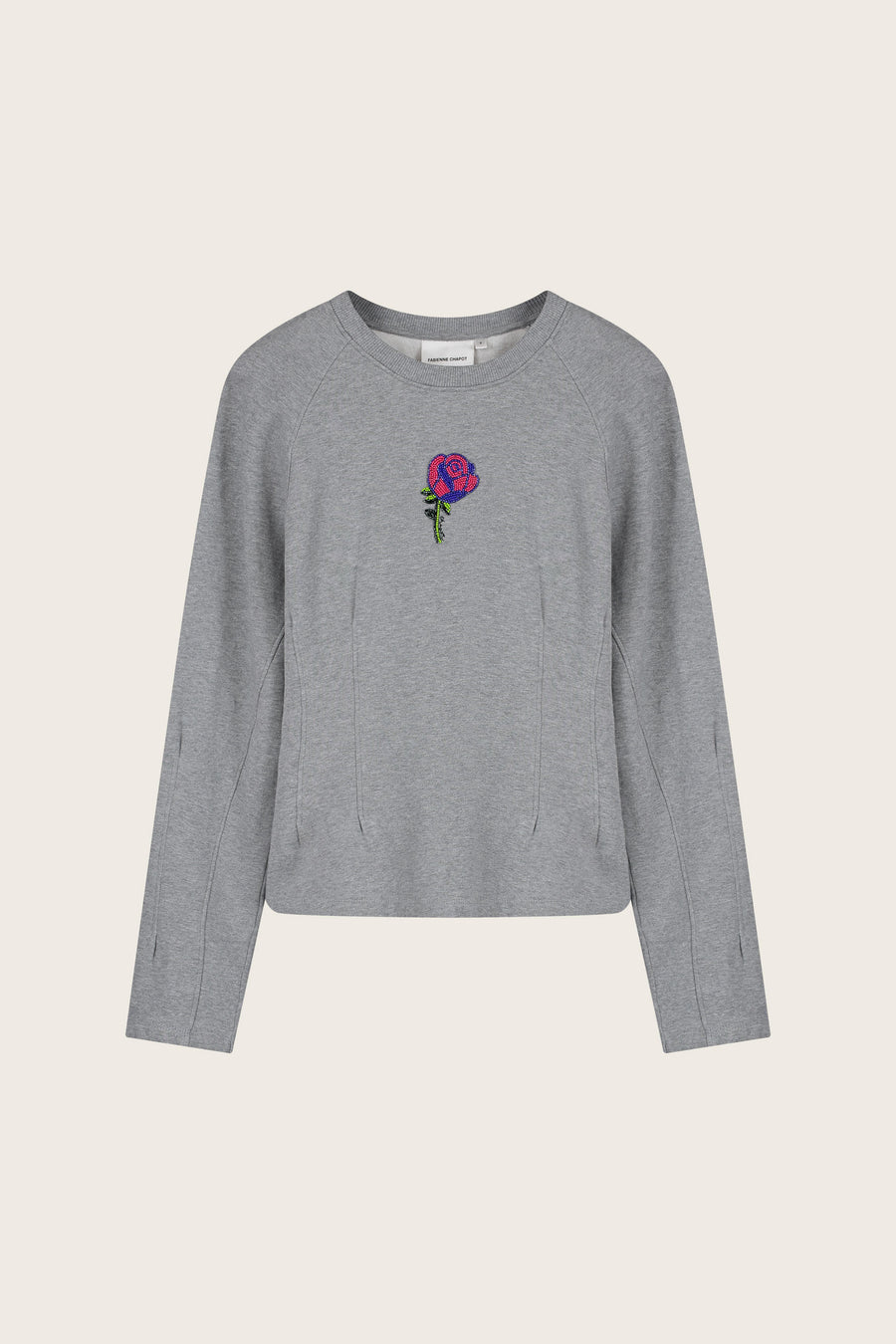 Dhelia Rose Sweater | Dark Grey Melange