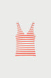 Lena Top | Cosy White/Tangerine Tango