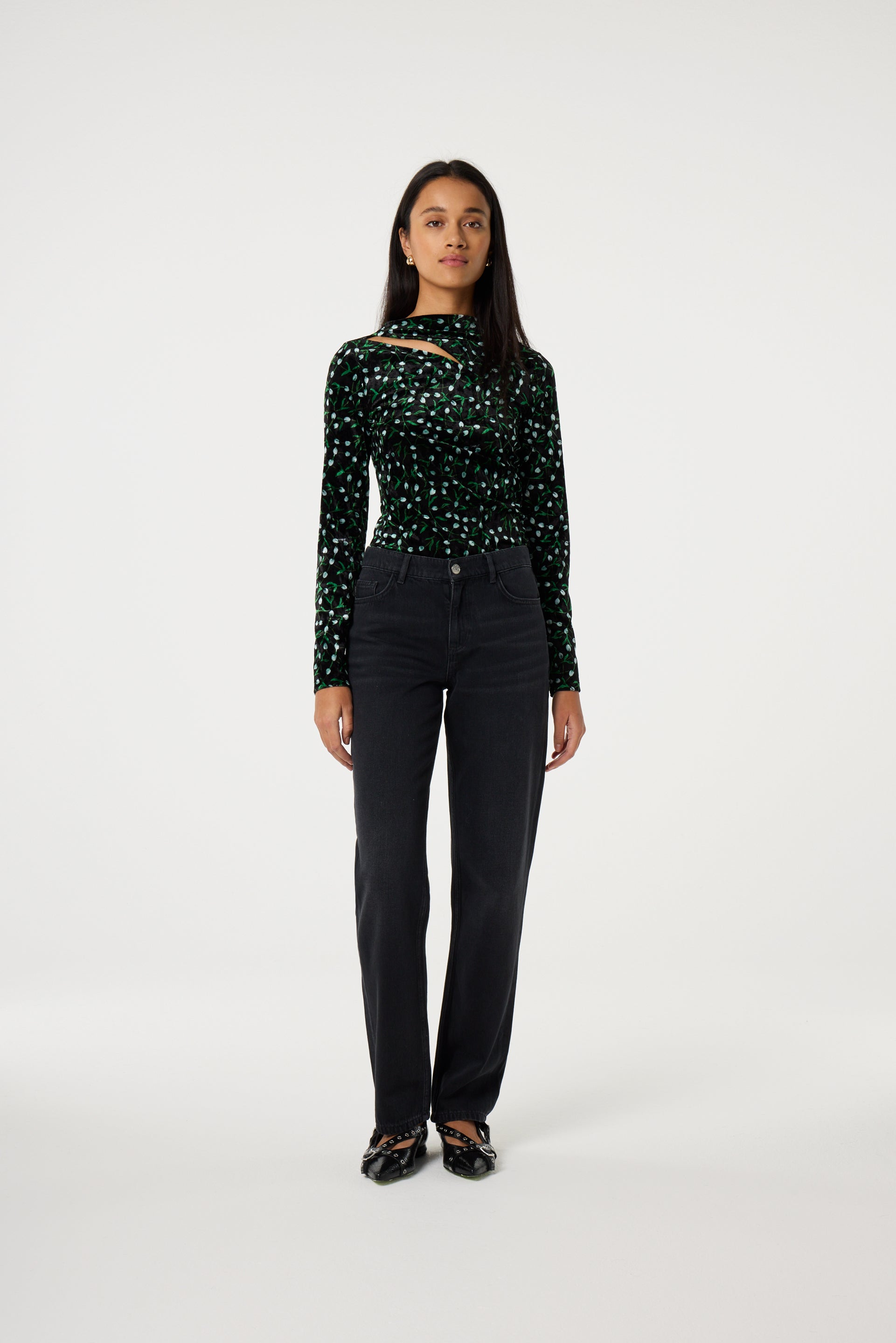 Isaab Top | Black/Winter Greens