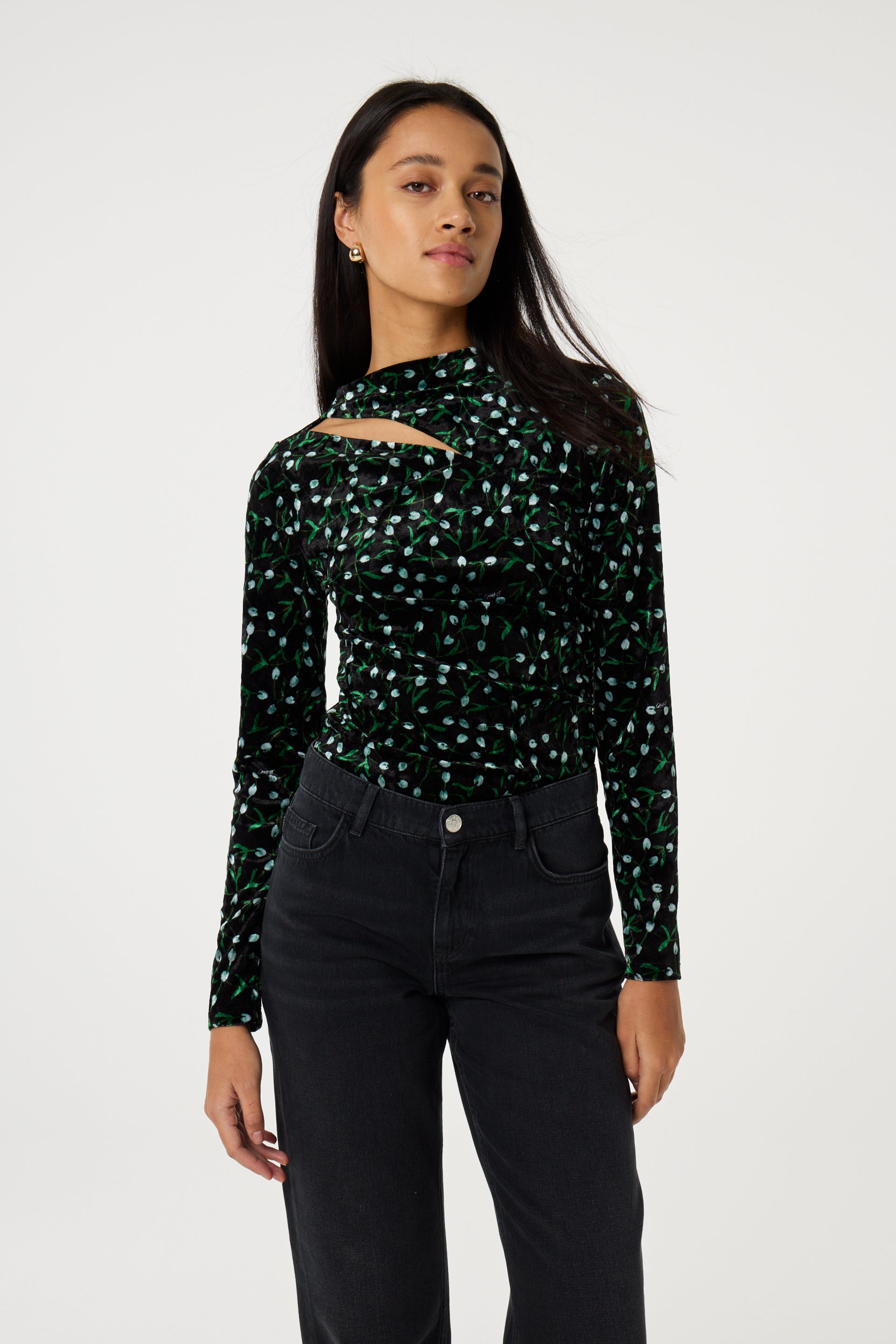 Isaab Top | Black/Winter Greens