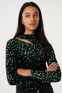 Isaab Top | Black/Winter Greens