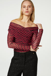 Duzzy Top | Black/Cerise Red