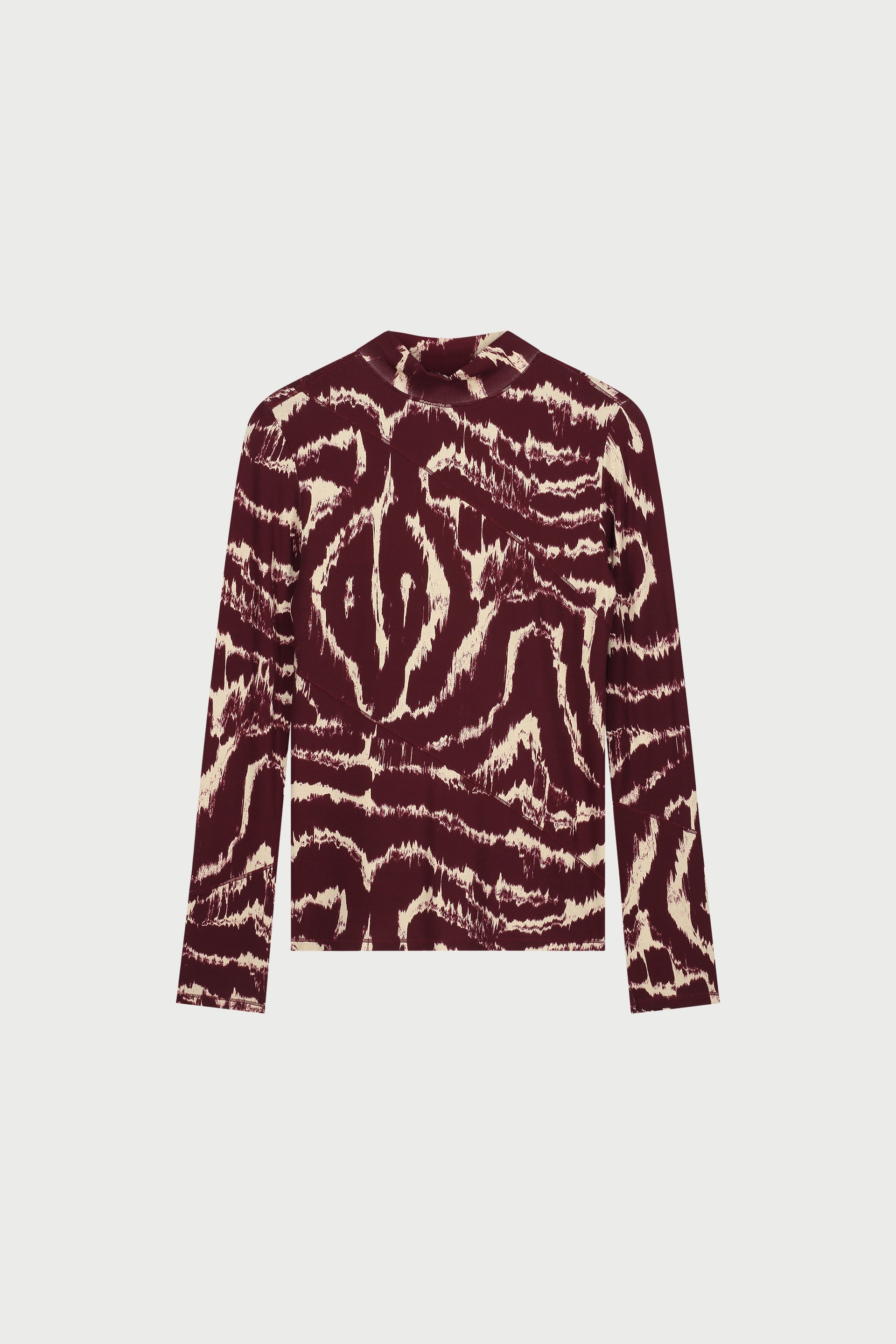 Quinty Top | Deep Burgundy/Creme