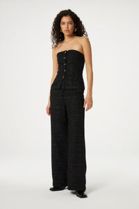 Twinnie Tweed Top | Black