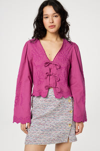 Sterre Longsleeve Top | Plum Party