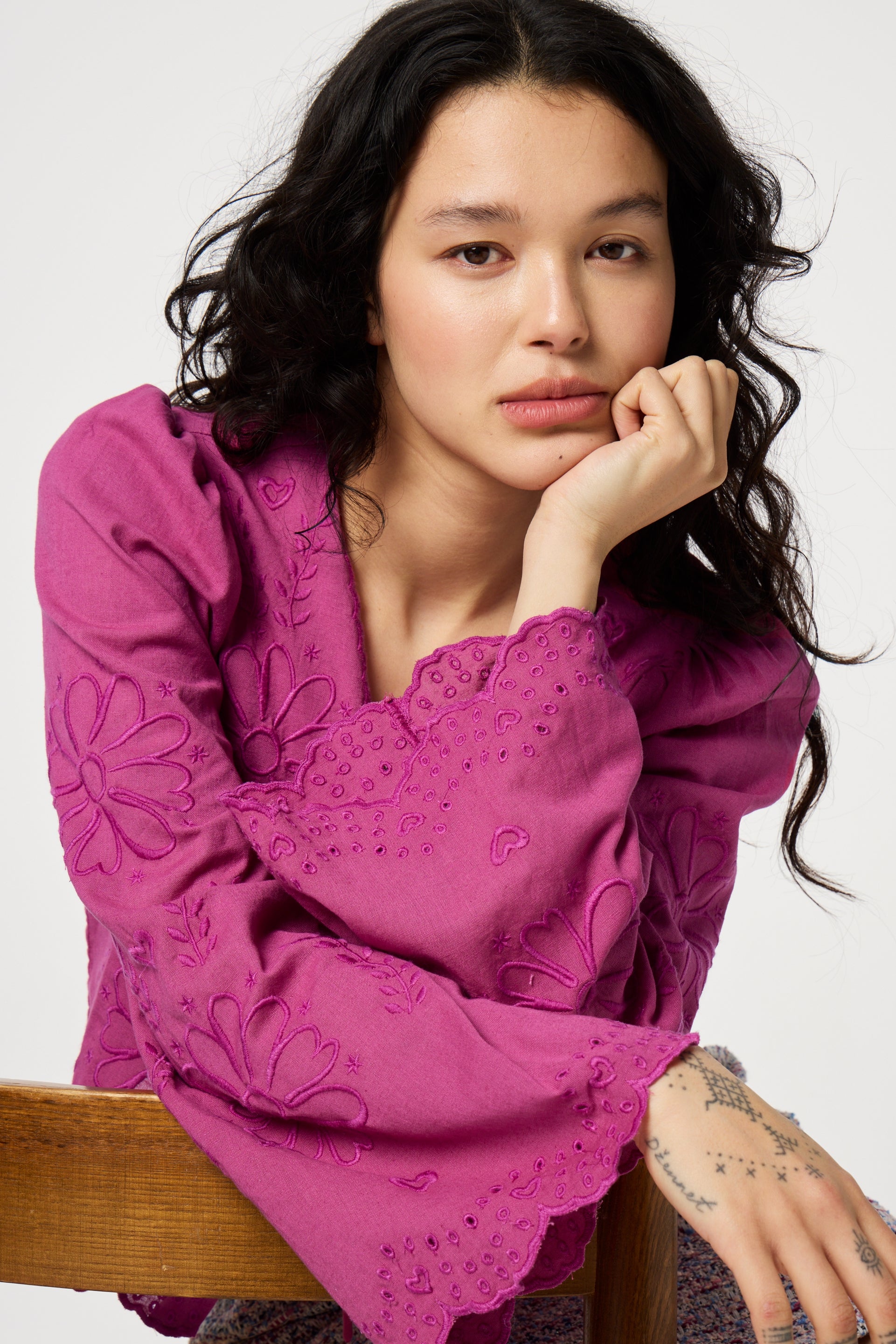 Sterre Longsleeve Top | Plum Party