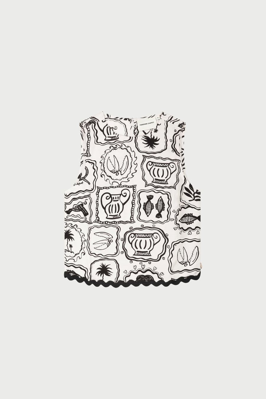 Porto Top | Cosy White/Black