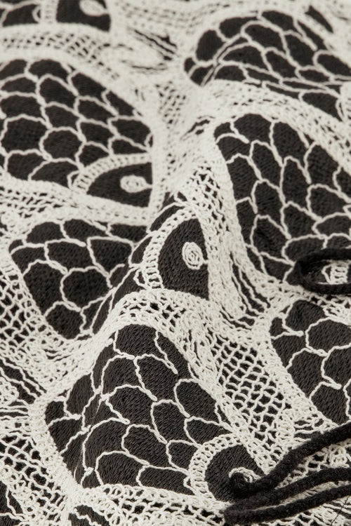 Luca Top | Cosy White/Black