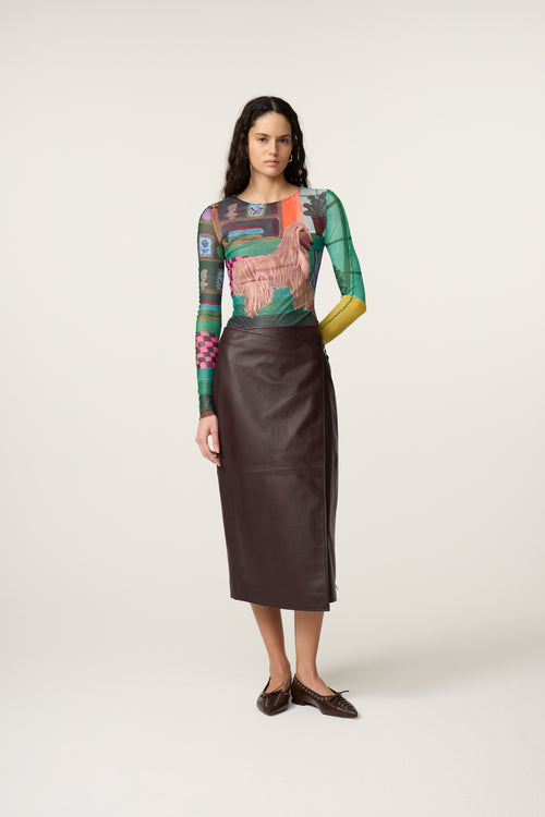 Jara Top | Deep Purple/Mandarin Orange